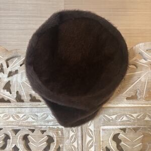 Brown Faux Fur Women Russian Cossack Style Hat Old Money Ski Resort Winter Vaca